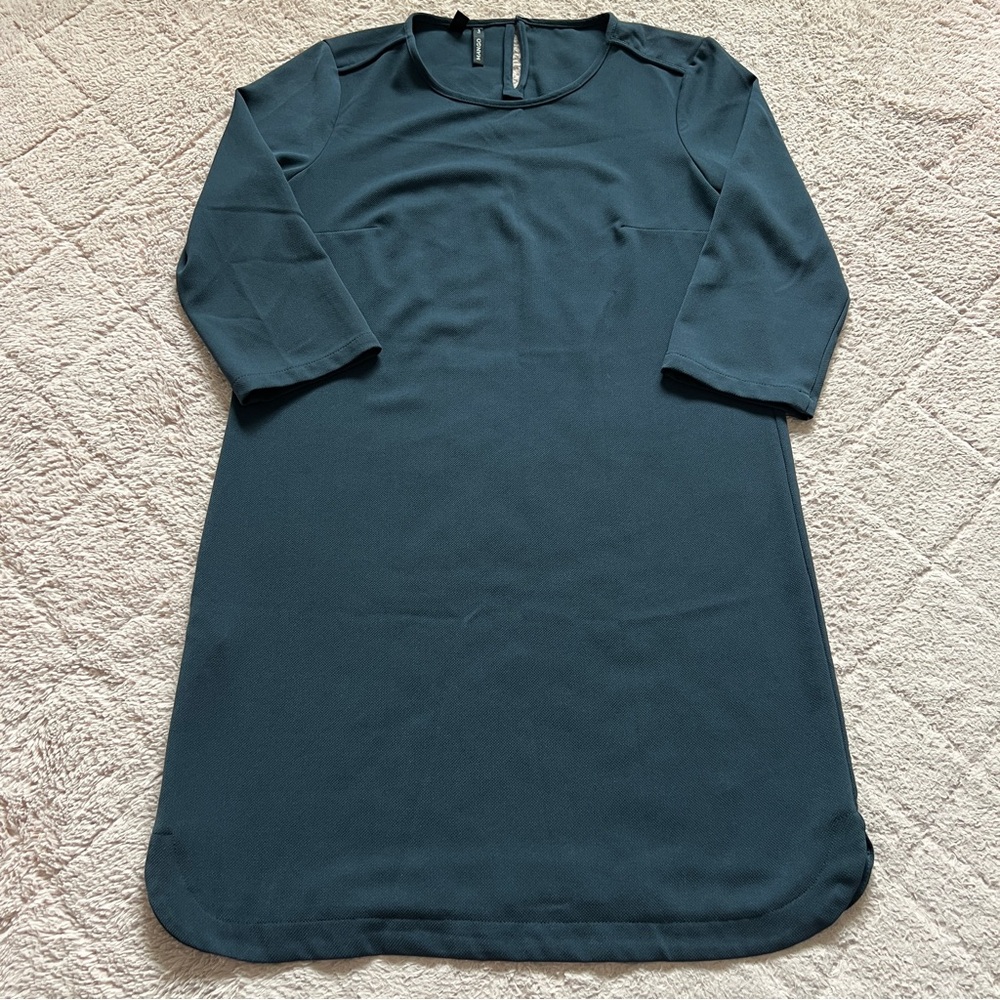 Mango Suit 3/4 Sleeve Midi Dress Preppy Minimalist Office Capsule Luxury Size XS